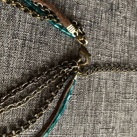 Necklace - 5 strands of different colors and textures - Picture 5 of 5